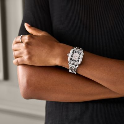 Michele Limited Edition Deco Madison Stainless Steel Diamond Watch MWW06T000274