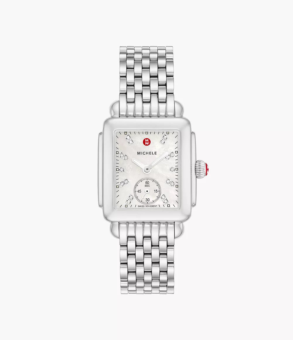 Michele Deco Mid Stainless Diamond Dial Watch MWW06V000002