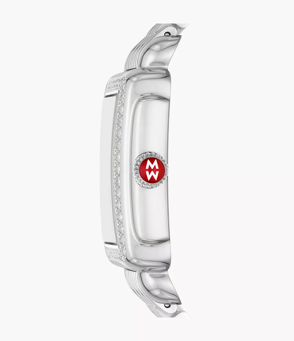 Michele Deco Mid Diamond Stainless Steel Watch MWW06V000122