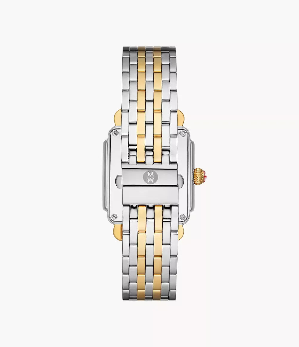 Michele Deco Mid Two-Tone 18K Gold-Plated Diamond Watch MWW06V000132