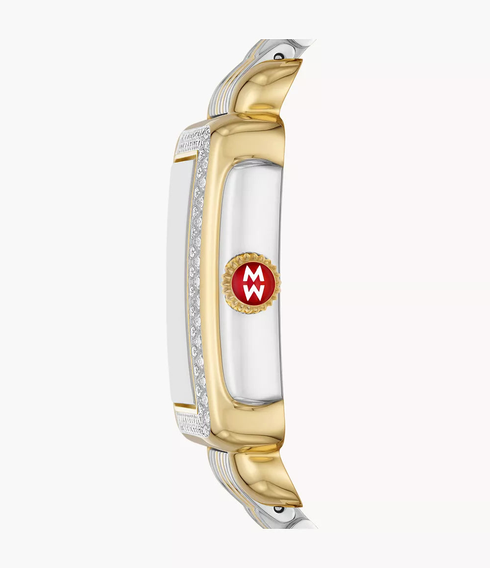 Michele Deco Mid Two-Tone 18K Gold-Plated Diamond Watch MWW06V000132