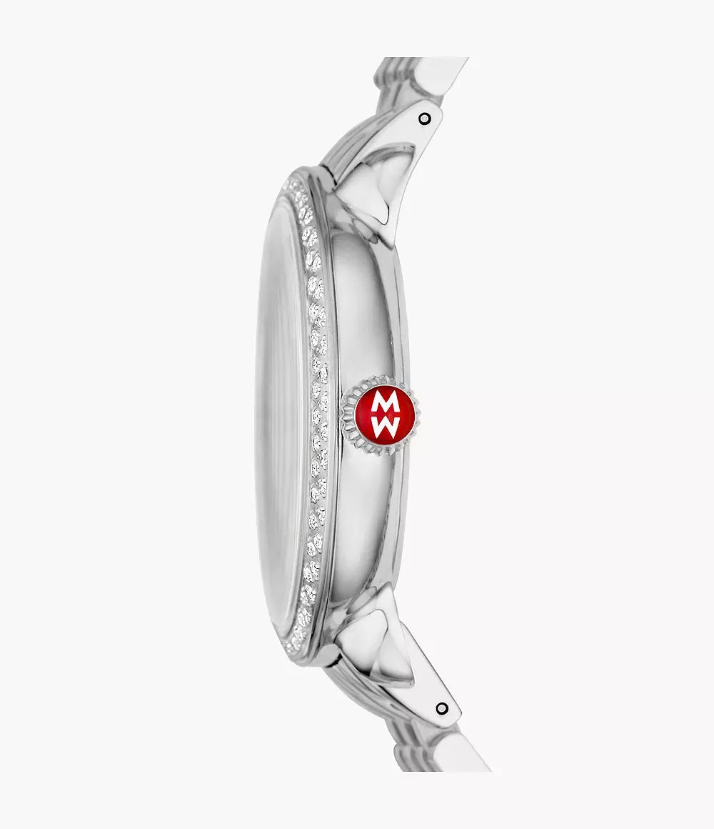 Michele Serein Mid Stainless Steel Diamond Watch MWW21B000143