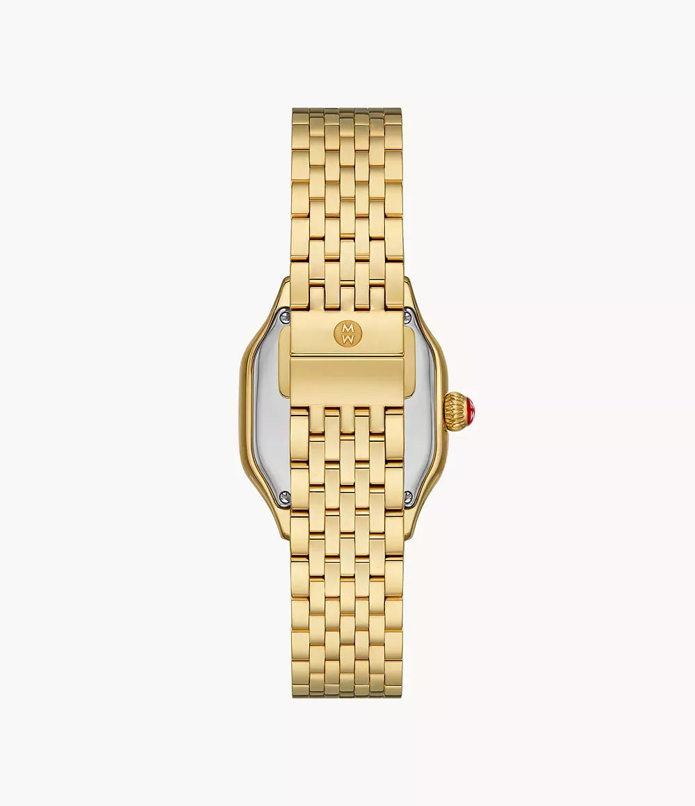 Michele Meggie 18K Gold-Plated Diamond Dial Watch MWW33B000013