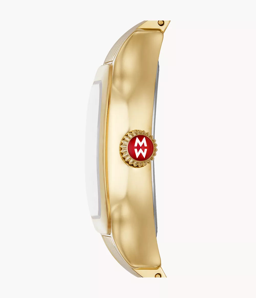 Michele Meggie 18K Gold-Plated Diamond Dial Watch MWW33B000013