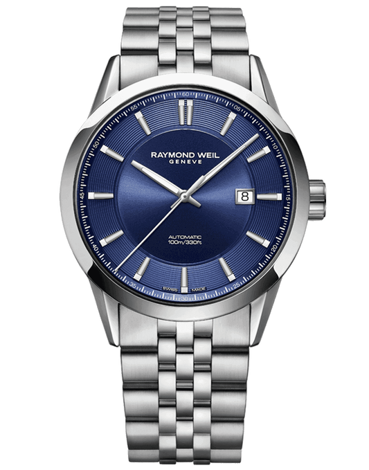 Raymond Weil Freelancer Men's Automatic Blue Dial Bracelet Watch, 42mm 2731-ST-50001