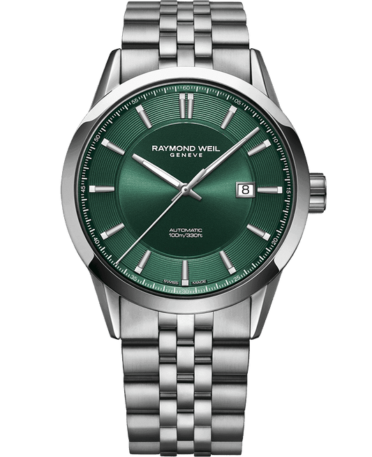Raymond Weil Freelancer Men's Automatic Green Dial Bracelet Watch, 42mm 2731-ST-52001