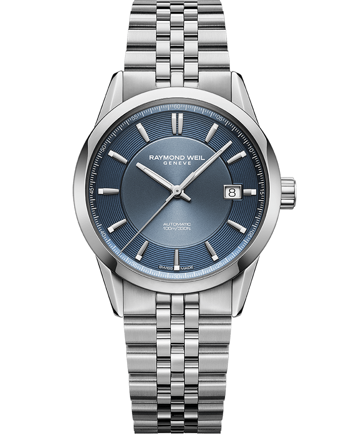 Raymond Weil Freelancer Automatic Blue Dial Stainless Steel Bracelet Watch, 38mm 2771-ST-50051