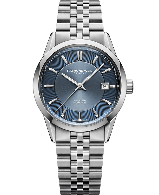 Raymond Weil Freelancer Automatic Blue Dial Stainless Steel Bracelet Watch, 38mm 2771-ST-50051