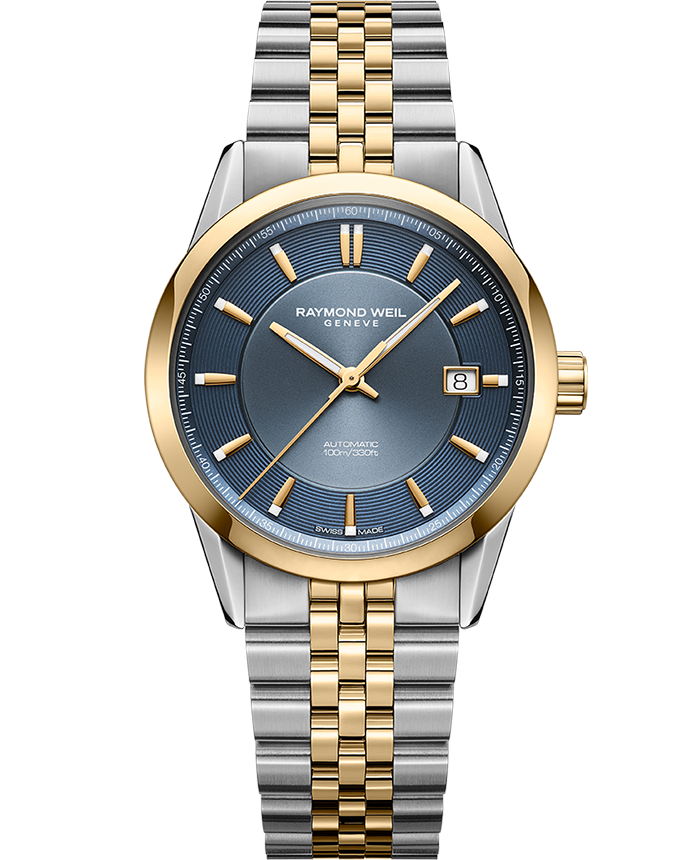 Raymond Weil Freelancer Automatic Blue Dial Stainless Steel Two-Tone Bracelet Watch, 38mm 2771-STP-50051