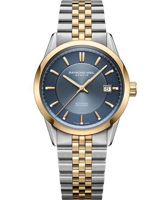 Raymond Weil Freelancer Automatic Blue Dial Stainless Steel Two-Tone Bracelet Watch, 38mm 2771-STP-50051