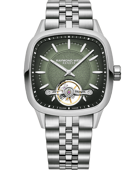 Raymond Weil Freelancer Men's Calibre RW1212 Automatic Green Dial Bracelet Watch, 40 x 40mm 2790-ST-52051