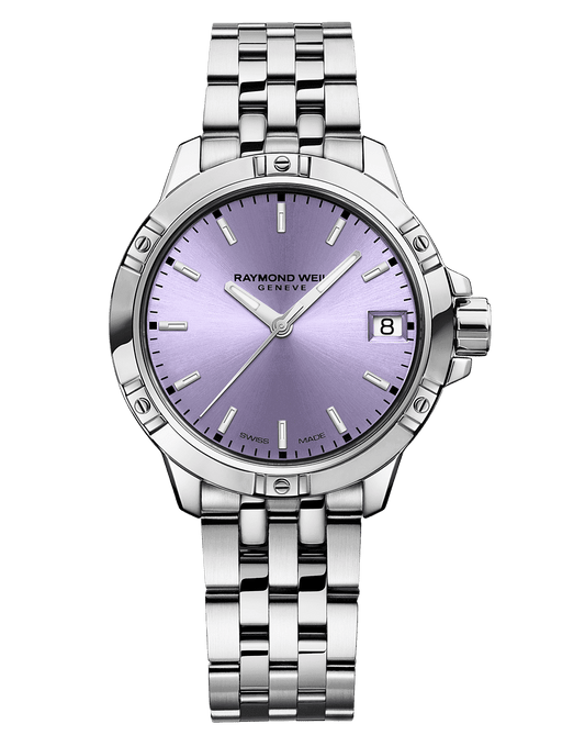 Raymond Weil Tango Ladies Quartz Lavender Dial Bracelet Watch, 30mm 5960-ST-46001
