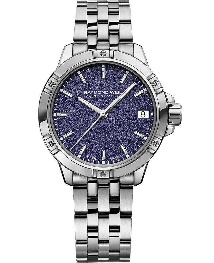 Raymond Weil Tango Ladies Quartz Deep Purple Frosted Dial Bracelet Watch, 30mm 5960-ST-50161