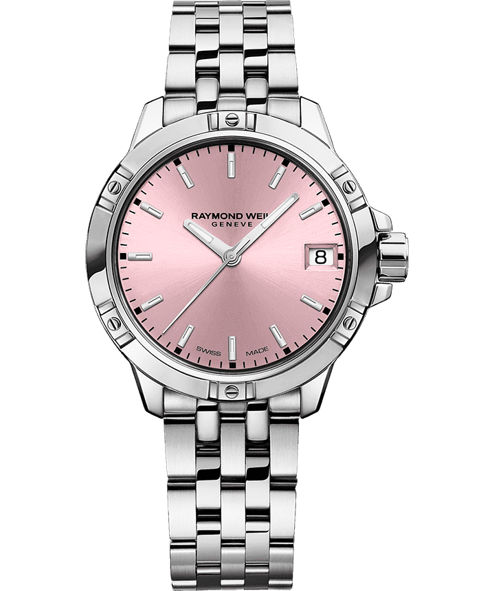 Raymond Weil Tango Ladies Quartz Pink Dial Bracelet Watch, 30mm 5960-ST-80001