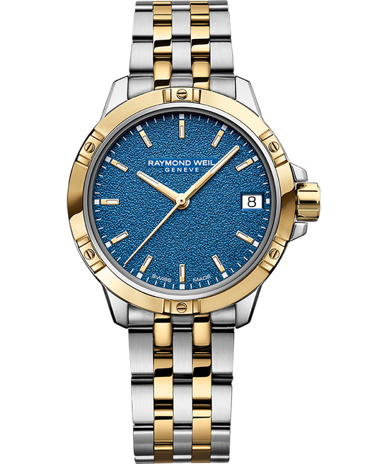 Raymond Weil Tango Ladies Quartz Blue Frosted Dial Two-Tone Bracelet Watch, 30mm 5960-STP-50061