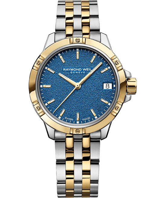 Raymond Weil Tango Ladies Quartz Blue Frosted Dial Two-Tone Bracelet Watch, 30mm 5960-STP-50061