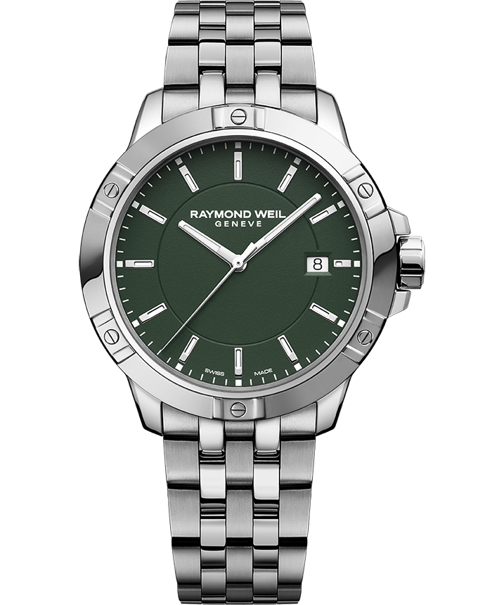 Raymond Weil Tango Men's Quartz Green Dial Bracelet Watch, 41mm 8160-ST-52041