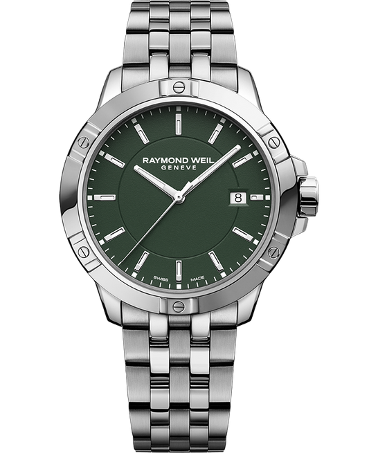 Raymond Weil Tango Men's Quartz Green Dial Bracelet Watch, 41mm 8160-ST-52041