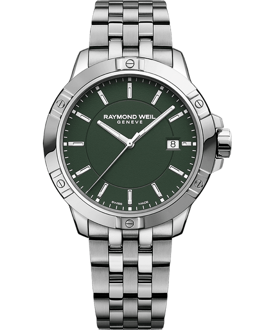 Raymond Weil Tango Men's Quartz Green Dial Bracelet Watch, 41mm 8160-ST-52041