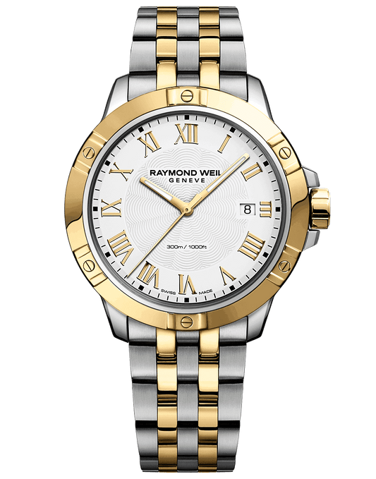 Raymond Weil Tango Men's Quartz White Dial Two-Tone Bracelet Watch, 41MM 8160-STP-00308