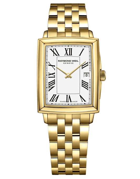 Raymond Weil Toccata Ladies Quartz White Dial Gold PVD Bracelet Watch, 22.6 x 28.1mm 5925-P-00300