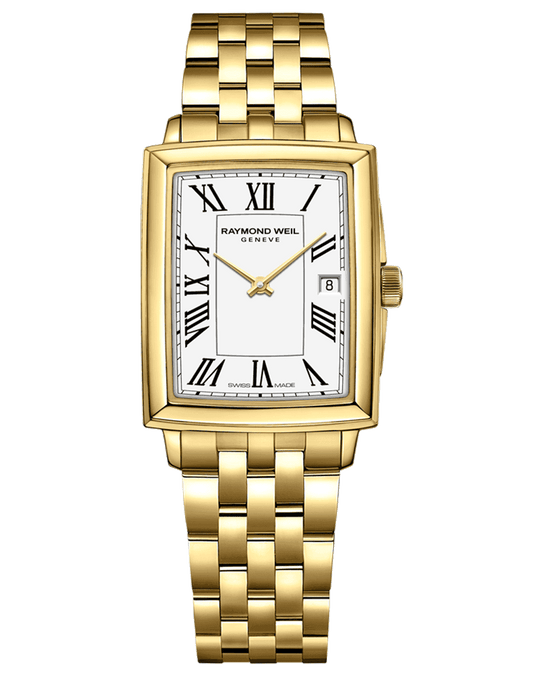 Raymond Weil Toccata Ladies Quartz White Dial Gold PVD Bracelet Watch, 22.6 x 28.1mm 5925-P-00300