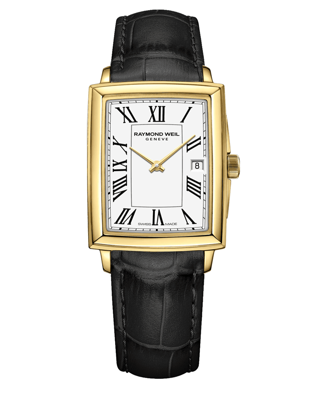 Raymond Weil Toccata Ladies Quartz Gold PVD White Dial Leather Strap Watch, 22.6 x 28.1mm 5925-PC-00300