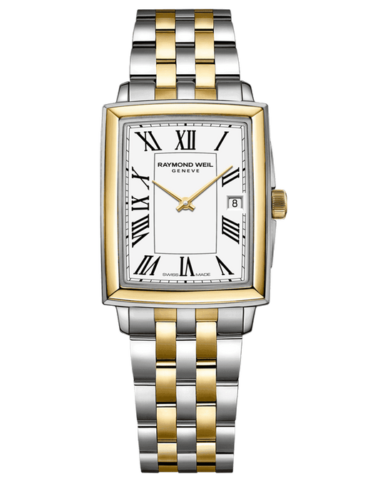Raymond Weil Toccata Ladies Quartz White Dial Two-Tone Bracelet Watch, 22.6 x 28.1mm 5925-STP-00300