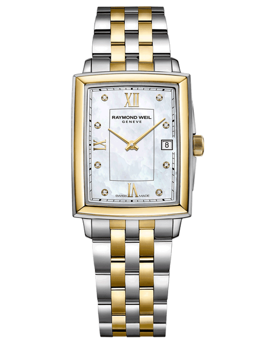 Raymond Weil Toccata Ladies Diamond Mother-of-Pearl Dial Two-Tone Bracelet Watch, 22.6 x 28.1mm 5925-STP-00995