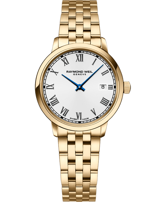 Raymond Weil Toccata Ladies Quartz White Dial Gold PVD Bracelet Watch, 29mm 5985-P-00359