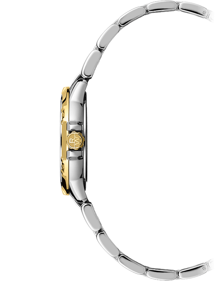 Raymond Weil Tango Ladies Quartz 8 Diamond White Dial Gold PVD Two-Tone Bracelet Watch, 30mm 5960-STP-00995