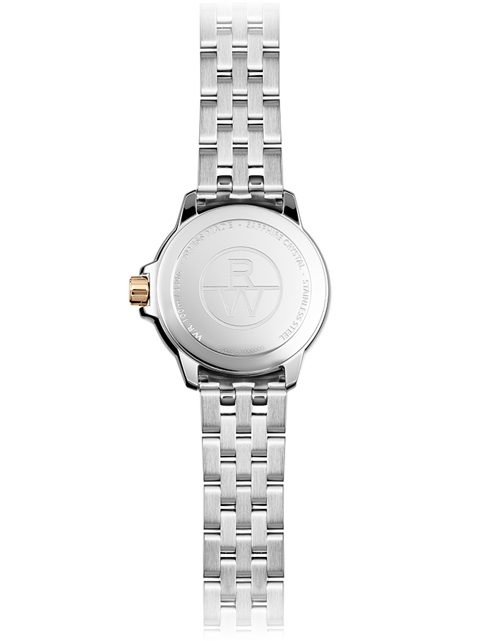 Raymond Weil Tango Ladies Quartz Terra Cotta Frosted Dial Two-Tone Bracelet Watch, 30mm 5960-SP5-70061