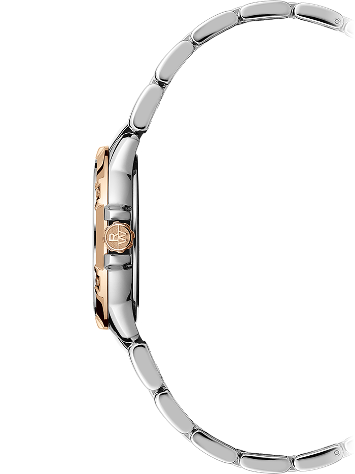 Raymond Weil Tango Ladies Quartz Terra Cotta Frosted Dial Two-Tone Bracelet Watch, 30mm 5960-SP5-70061