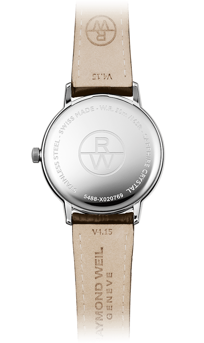 Raymond Weil Toccata Men's Quartz Silver Dial Brown Leather Strap Watch, 39mm 5485-SL5-65001