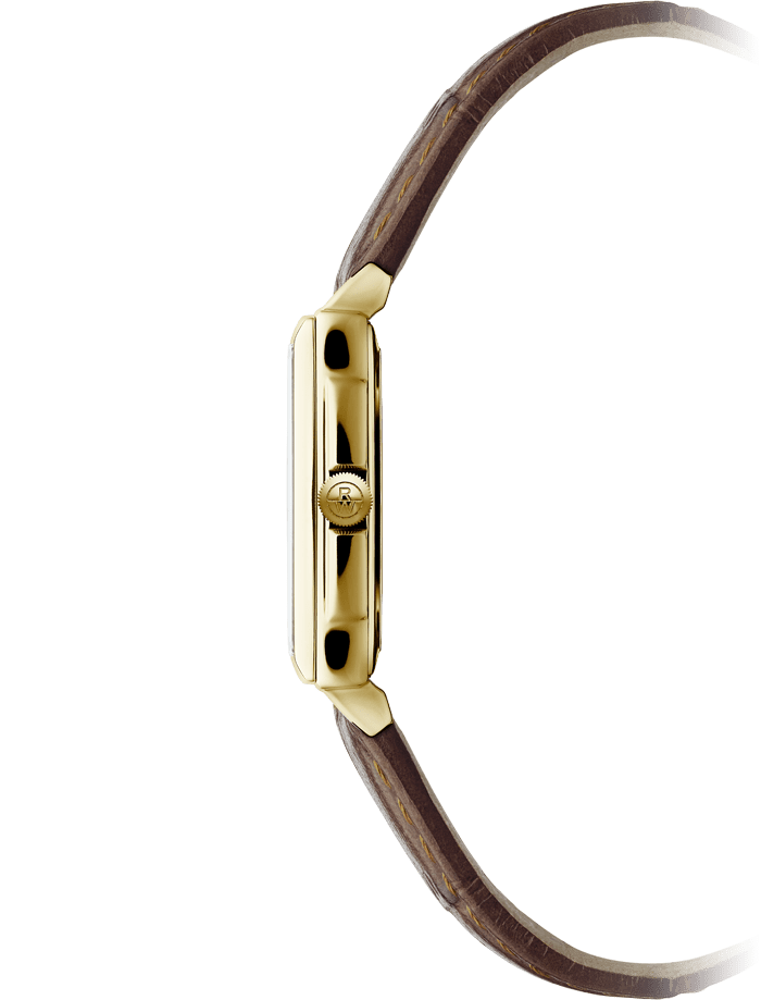 Raymond Weil Toccata Ladies Quartz Champagne Dial Brown Leather Strap Watch, 22.6 x 28.1mm 5925-PC-00100