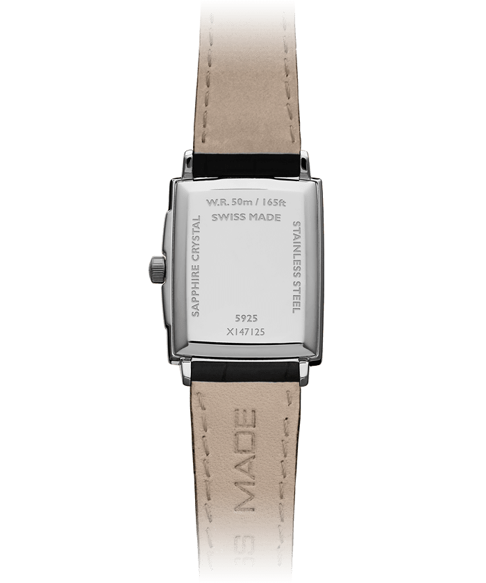 Raymond Weil Toccata Ladies Quartz White Dial Black Leather Strap Watch, 22.6 x 28.1mm 5925-STC-00300