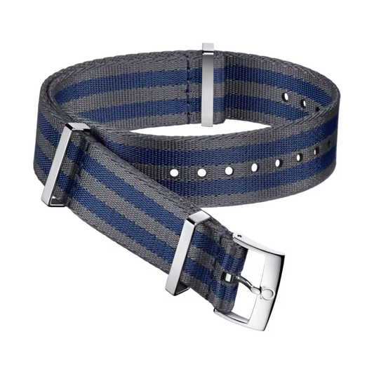 Omega NATO strap Polyamide, 5 stripe grey and blue 031CWZ007884w