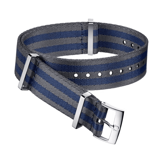 Omega NATO strap Polyamide, 5 stripe grey and blue 031CWZ007884w