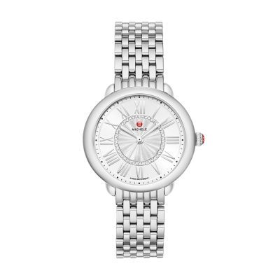 Michele Serein Mid Stainless Diamond Dial Watch MWW21B000147