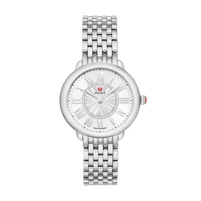 Michele Serein Mid Stainless Diamond Dial Watch MWW21B000147
