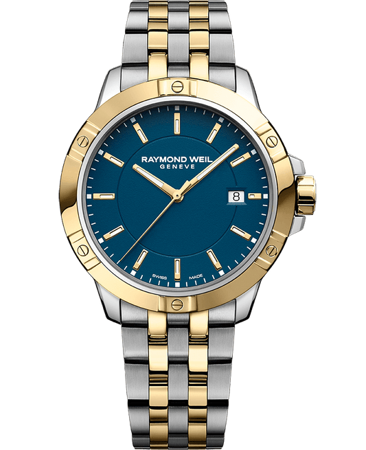 Raymond Weil Tango Men's Quartz Blue Dial Two-Tone Bracelet Watch, 41mm 8160-STP-50041