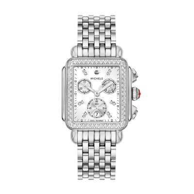 Michele Deco Diamond High Shine Stainless Steel Watch MWW06A000804
