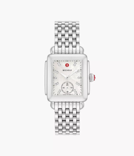 Michele Deco Mid Stainless Diamond Dial Watch MWW06V000002