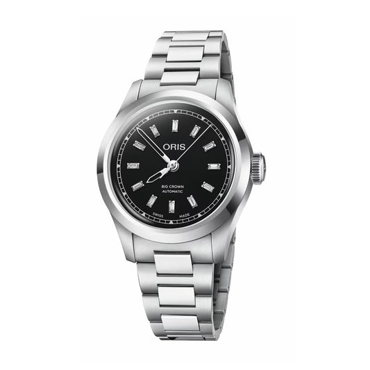 Oris Big Crown 34mm Ladies Black Diamond Watch 01 531 7797 4094-07 8 17 06