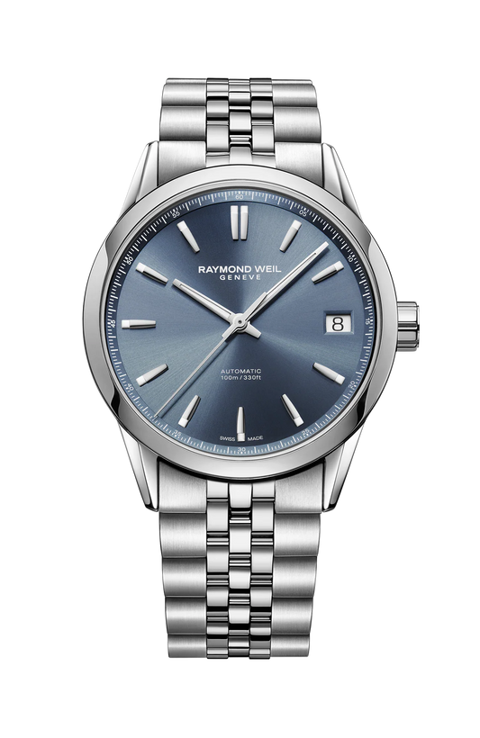Raymond Weil freelancer Date 40 mm, blue dial 2741-ST-50001