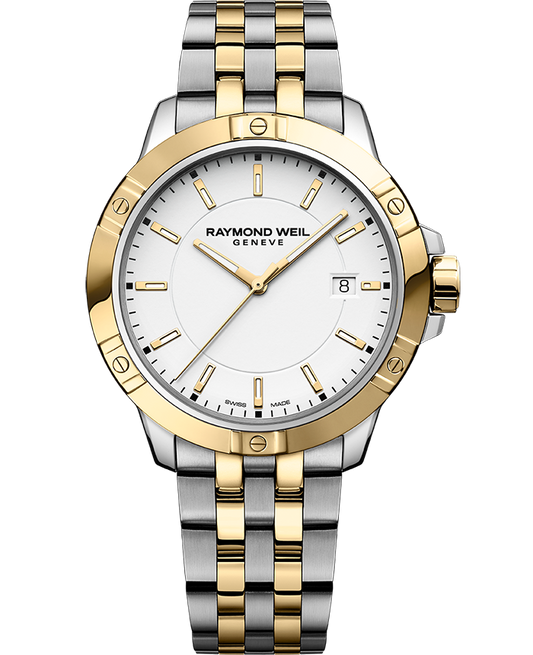 Raymond Weil Tango Men's Quartz White Dial Two-Tone Bracelet Watch, 41mm 8160-STP-30041