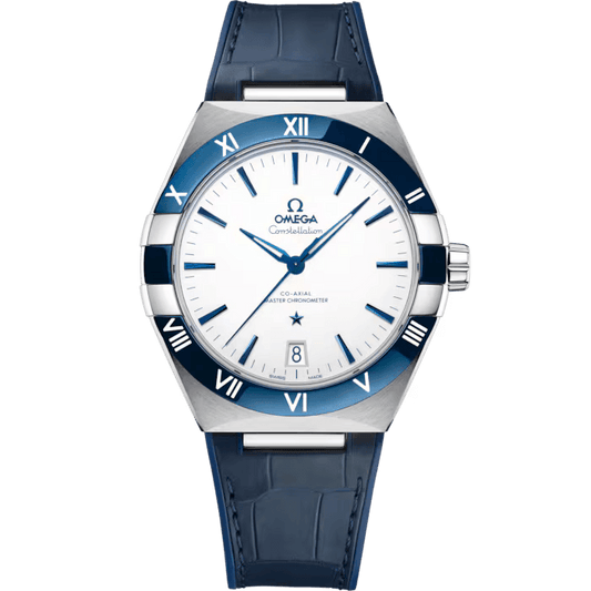 Omega Constellation 41 mm, steel on leather strap 131.33.41.21.04.001