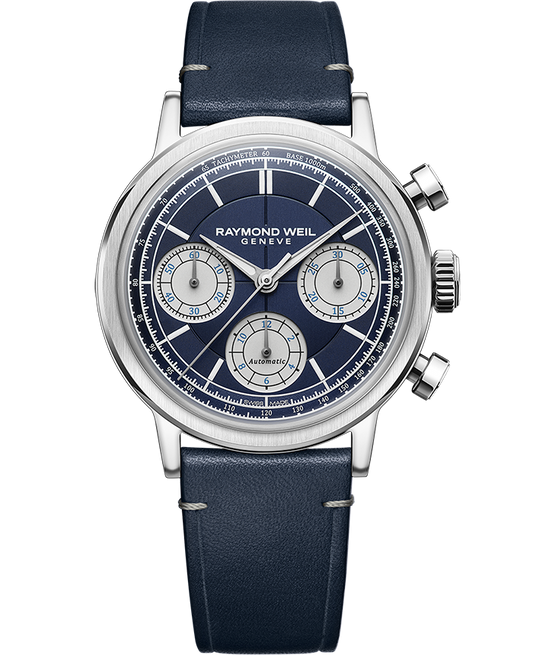 Raymond Weil Millesime Automatic Chronograph Midnight Blue Dial Watch, 39.5 mm 7765-STC-50651