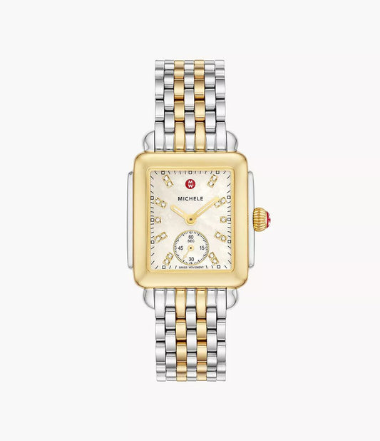 Michele Deco Mid Two-Tone 18K Gold-Plated Diamond Dial Watch MWW06V000042