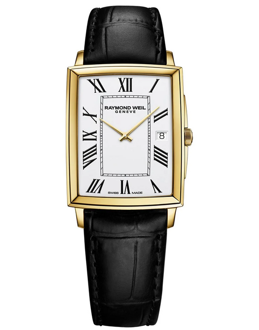 Raymond Weil Toccata Men's Rectangular Gold PVD White Dial 5425-PC-00300